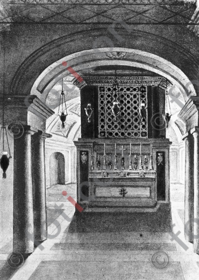 Grab des Heiligen Franziskus | Tomb of St. Francis (simon-139-071-sw.jpg)